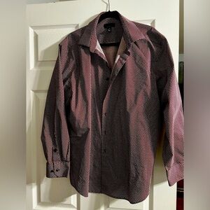Men’s Alfani dress shirt. Color:Merlot/White. Size XL, neck size 17-17 1/2 34-35